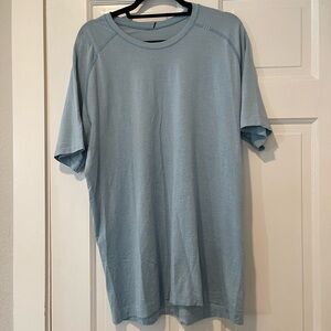 Lululemon Athletica Blue Crew Neck Short Sleeve Tee